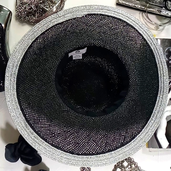 100% Paper Brim with Shimmery Silver Metallic Trim - Picture 6 of 14